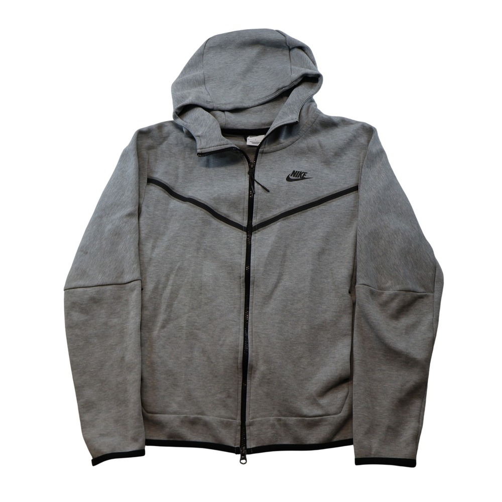 Nike Mens S Tech Fleece Full Zip Hoodie Grey CU4489-063 Sportswear Jacket